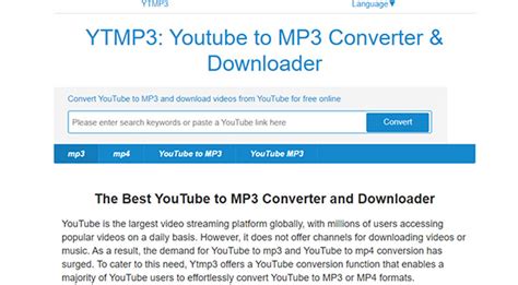 ytmp3 320|YTMP3: Fast, Secure YouTube to MP3 Converter Online